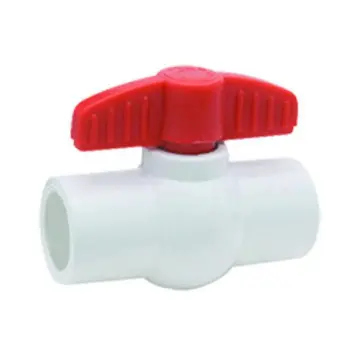 Válvula de Esfera Dica De Pvc Cementar 2quot (51 Mm.) Blanco