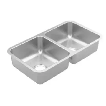 Tarja Doble Bajo Cubierta Moen 82.2x46 Gs20264 Acero Inoxidable