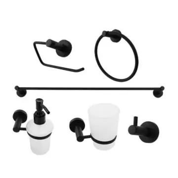 Juego de Accesorios de 6 Piezas Dica 3200.2 Negro Mate