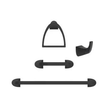 Juego de Accesorios de 4 Piezas Para Baño Pfister Karci Btbka4b Negro Mate
