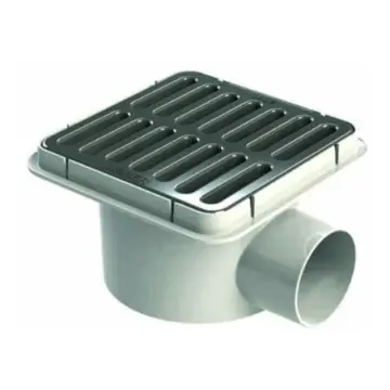 Coladera Cuadrada Urrea Salida Lateral 182 Rejilla Cromo