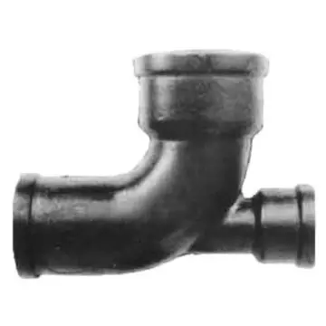 Codo Fofo Con Salida Baja Tisa 150x102 Negro