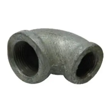 Codo 90° Mueller Galvanizado Reducción 38x25 mm Gris