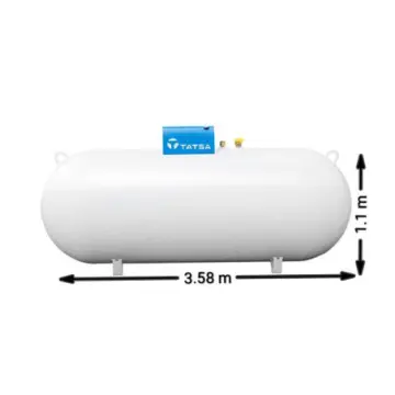 Tanque Estacionario Horizontal Tatsa de 2800 Litros Blanco
