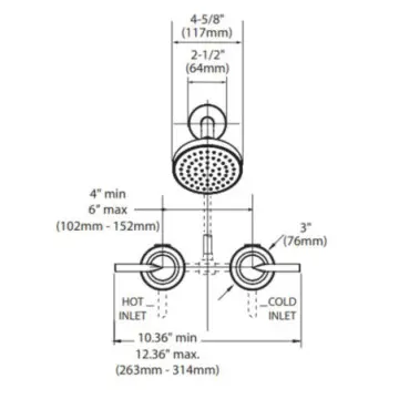 Juego de Llaves Empotrar Moen Arlis 2774 Con Regadera Cromo