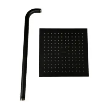 Set de Monomando Con Regadera Brazo Y Chapetón Moen Berat 2673bl Negro Mate