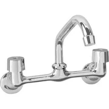 Mezcladora Para Fregadero Dica 3248 Pared Cromo