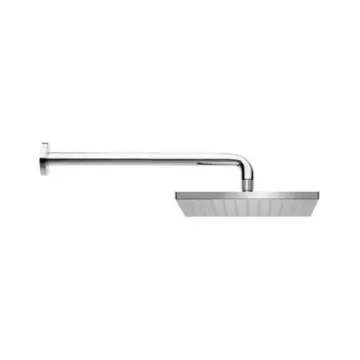 Regadera de Plato Cuadrado Duravit Con Brazo Y Chapetón M-code 55031-00 Cromo