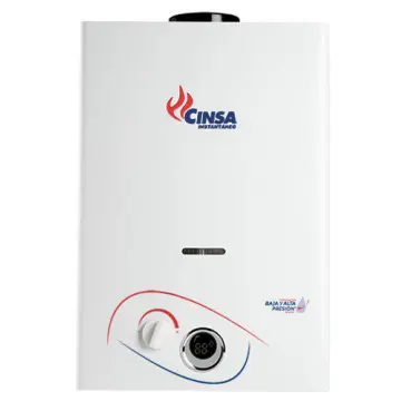 Calentador Para Agua Instantaneo Cinsa Cin-06 B Para Gas Natural Blanco
