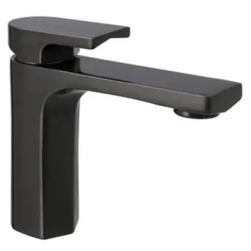 Monomando Corto Para Lavabo Urrea Jym 9439jm.6 Brushed Metal Black