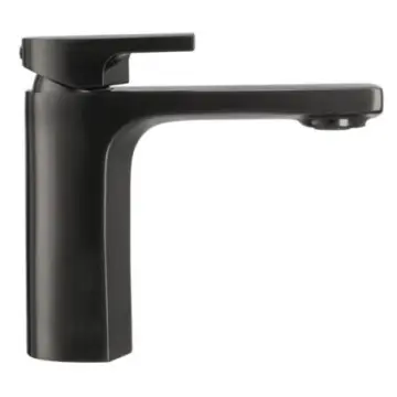 Monomando Corto Para Lavabo Urrea Jym 9439jm.6 Brushed Metal Black