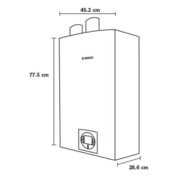 Calentador Para Agua Instantáneo Bosch Easycontrol 26 Litros Gas Natural 7736502485 Blanco