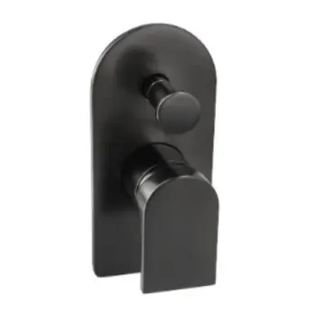 Monomando Para Regadera Con Desviador Urrea Jym 9441jm.6 Brushed Metal Black