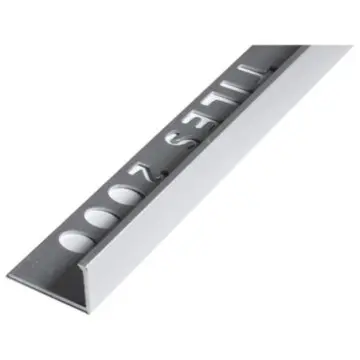 Perfil "l" Tiles 12mm X 2.5m Plata Mate Pfllpm
