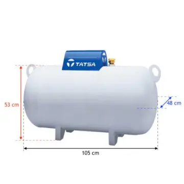 Tanque Estacionario Tatsa Horizontal de 180 Litros Blanco