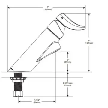 Llave de Push Moen Alta Antivandalico 8894 Cromo