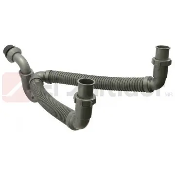 Céspol Flexible Coflex Tf-110 Para Fregadero Doble Tarja Gris