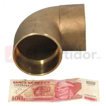 Codo Urrea 75x90 707-90 Cobre