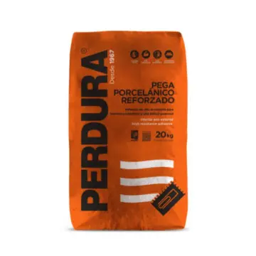 Pega Porcelanico Reforzado Perdura Blanco 20 Kg.