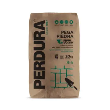 Pega Piedra Perdura Gris 20 Kg.