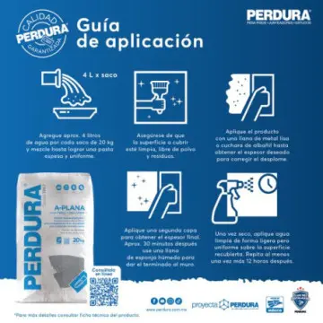Aplanado Perdura 20kg Blanco