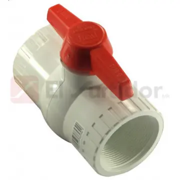 Válvula de Esfera Roscable Pvc Urrea 570.51 Blanco