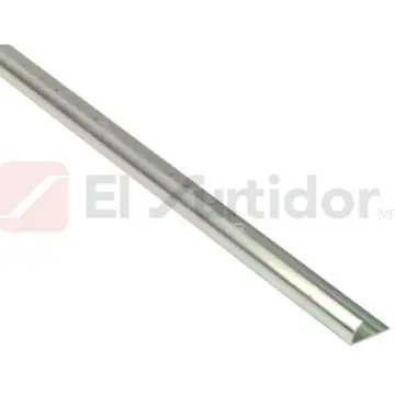 Tira Trim Aluminio Plata Brillante 612 3/8"