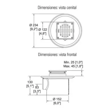 Coladera Helvex 282-35-ch Negra