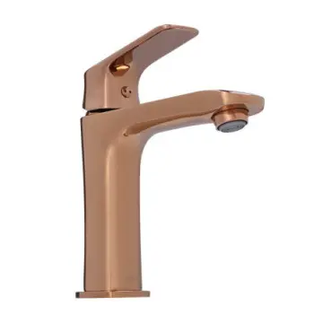 Monomando Corto Para Lavabo Urrea Cassia 9433lu.7 Rose Gold