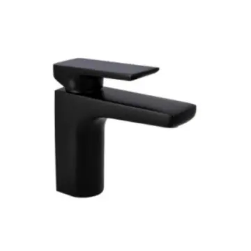 Monomando Corto Para Lavabo Urrea Quadro 2 9456qu.2 Negro Mate