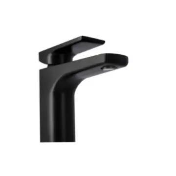 Monomando Corto Para Lavabo Urrea Quadro 2 9456qu.2 Negro Mate