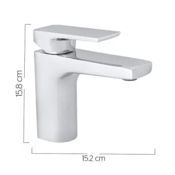 Monomando Corto Para Lavabo Urrea Quadro 2 9456qu Cromo