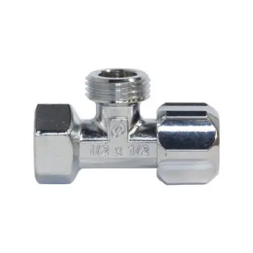 Llave de Control Angular Multivuelta Coflex 1/2" Fnpt X 1/2" M Ip-144p Cromo