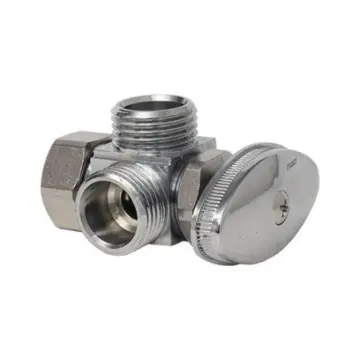 Llave de Control Angular de 2 Salidas Coflex 1/2" TC X 1/2" M Ip-146 Cromo