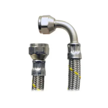 Alimentador Coflex Para Gas  3/8x3/8 Flare Codo 90° Ag90-b100