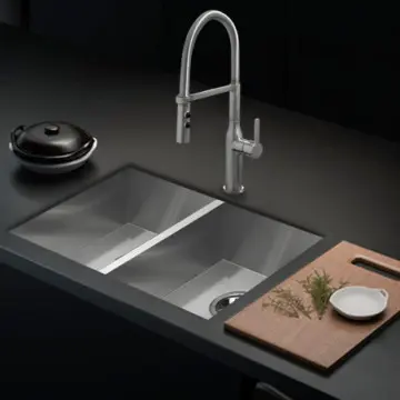 Tarja de submontar de acero inoxidable con contra Ekay EFU-311810ACO9 Satinada