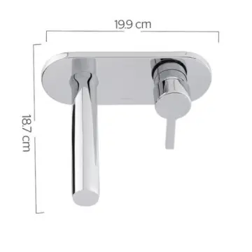Monomando Urrea Para Lavabo Muro Nhis 9436ns Cromo