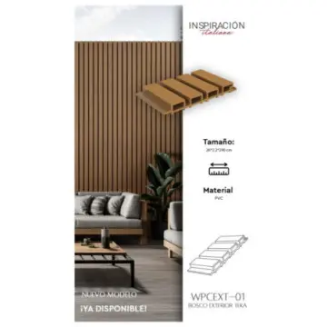 Panel Wpc Bosco Exterior 26x290 cm Teka 3.77m2 Wpccext-01