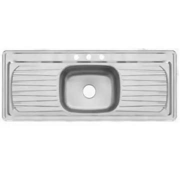 Tarja de Acero Inoxidable Con Dos Escurridores 144x54 Eb-técnica C-203n Satinado