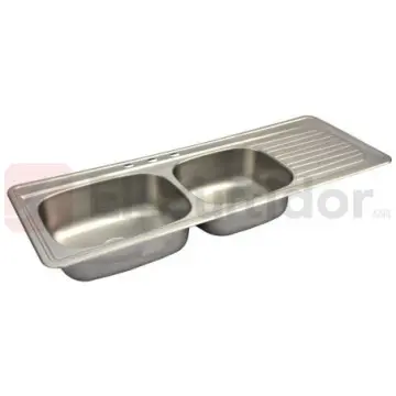 Tarja Doble Con Escurridero Derecho 144x54 Eb-técnica C-212n Satinado