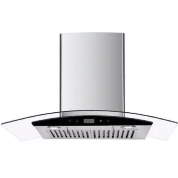 Campana Decorativa Eb-técnica Cristal Curvo Eb-392 Acero Inoxidable