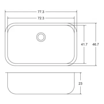 Tarja de Submontar de Acero Inoxidable Eb Técnica 47x77 A30189aco