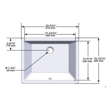 Lavabo Moen Camerist Bajo Cubierta Lsu1224 Blanco