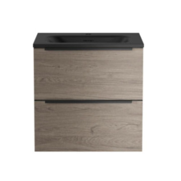 Tocador Suspendido Con Lavabo 60x50cm Moen Van1420 Gris Roble