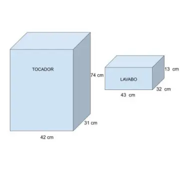 Combo Cato Tocador Rubi Wengue Mas Lavabo Marcela Blanco