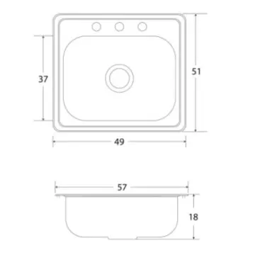 Tarja de empotrar Clásica  EB Tecnica C200 57X51X18