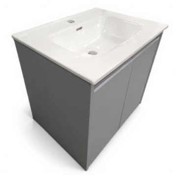 Tocador Esbaño Style 60 Con Lavabo 90348 Gris Brillo