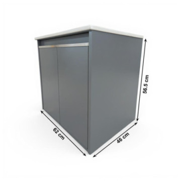 Tocador Esbaño Style 60 Con Lavabo 90348 Gris Brillo