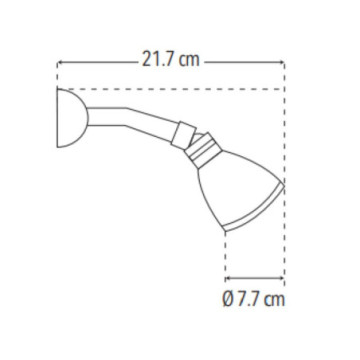 Regadera Dica Con Brazo Y Chapetón de 2" 4510b Cromo
