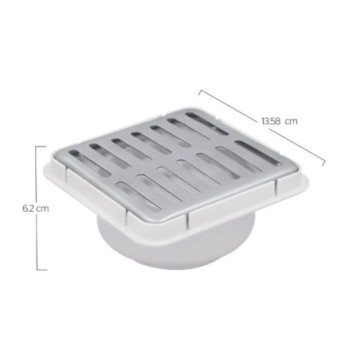 Coladera Cuadrada Urrea Salida Universal Con Rejilla 184